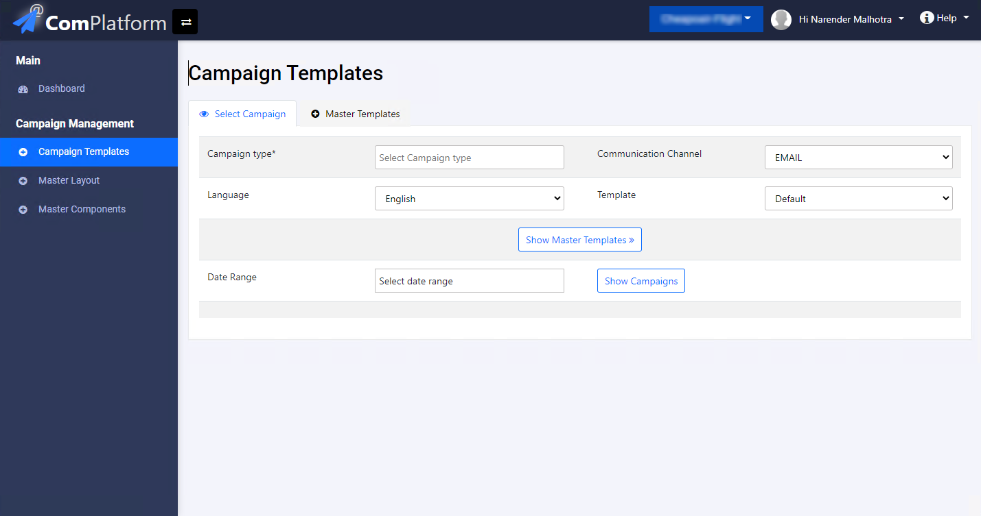 Legacy Communication Platform screen 2