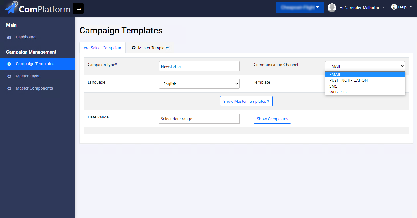 Legacy Communication Platform screen 4