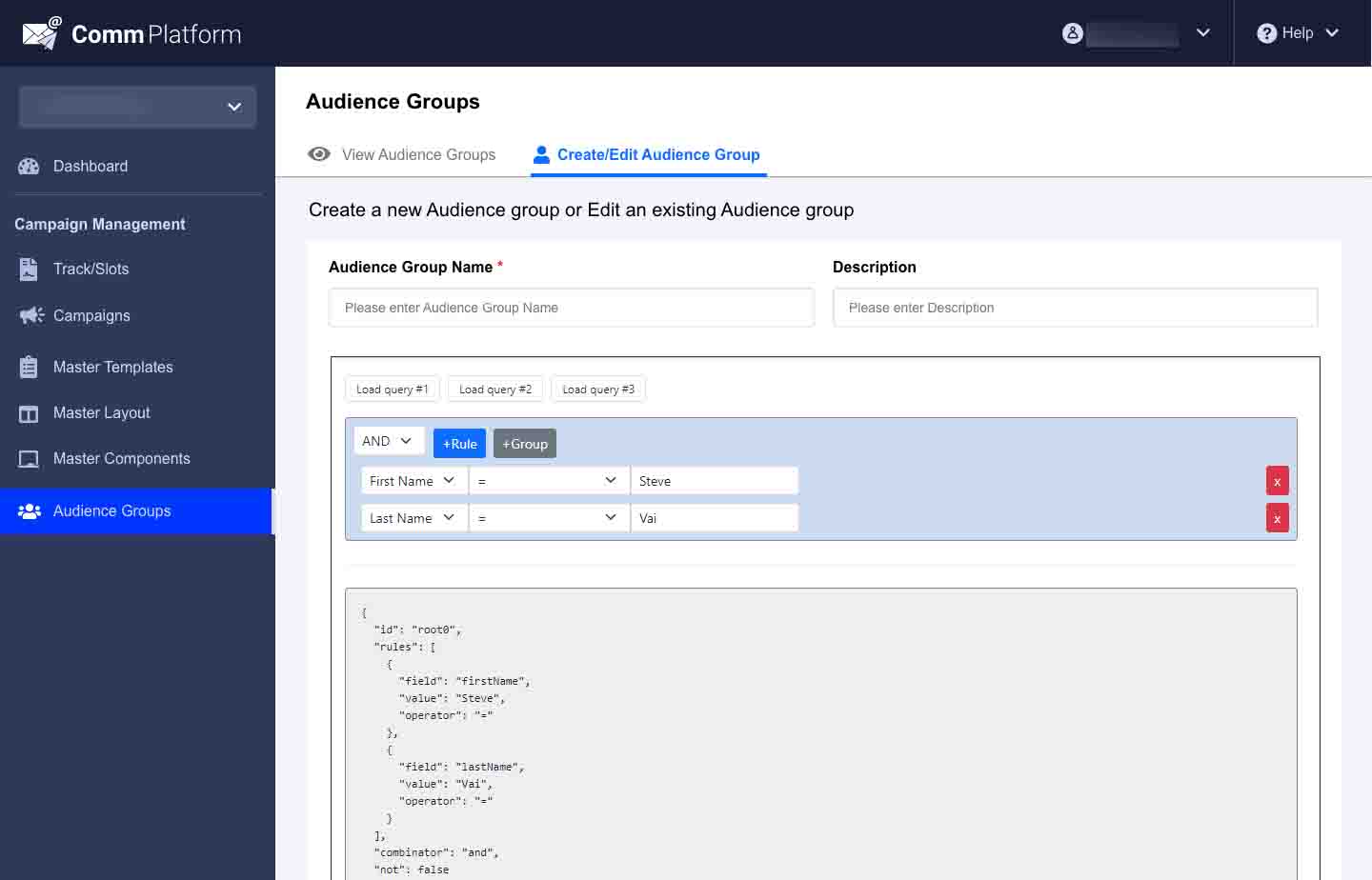 Communication Platform UI — confirmation